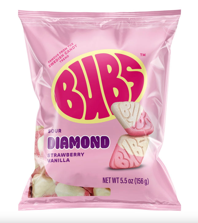 BUBS SOUR DIAMOND STRAWBERRY VANILLA 8/5.5OZ
