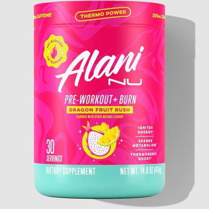 ALANI NU PREWORKOUT + BURN DRAGON FRUIT RUSH POWDER - 30SRV