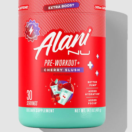 ALANI NU PREWORKOUT + CHERRY SLUSH POWDER - 30SRV