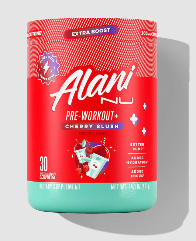 ALANI NU PREWORKOUT + CHERRY SLUSH POWDER - 30SRV