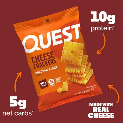 QUEST CHEESE CRACKERS 4/1.06OZ - CHEDDAR BLAST