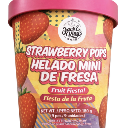 Jack & Kings Strawberry Pops Ice Cream 12/180g