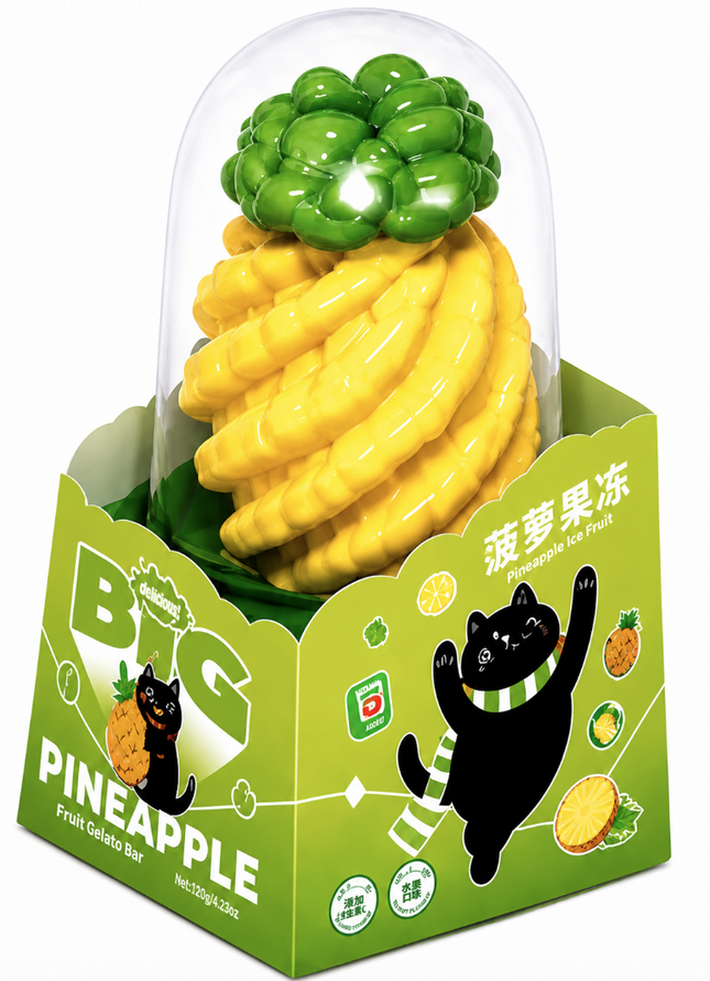 Popi Cat Pineapple Sorbet 12PK