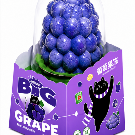 Popi Cat Grape Ice Cream 12PK