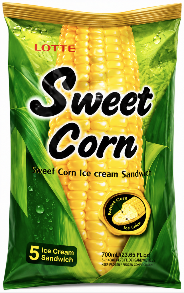 LOTTE Sweet Corn Ice Cream 6/5PKS