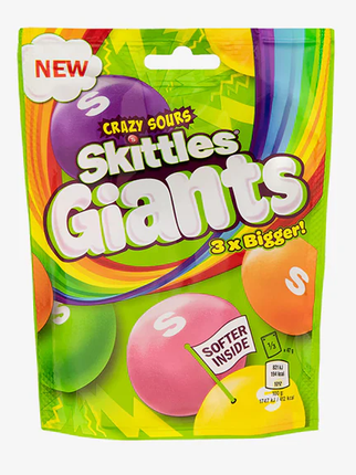 Skittles GIANTS Crazy Sours (U.K) - 15 CT