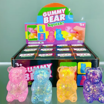 Squishy Glitter Bear - 12 PK