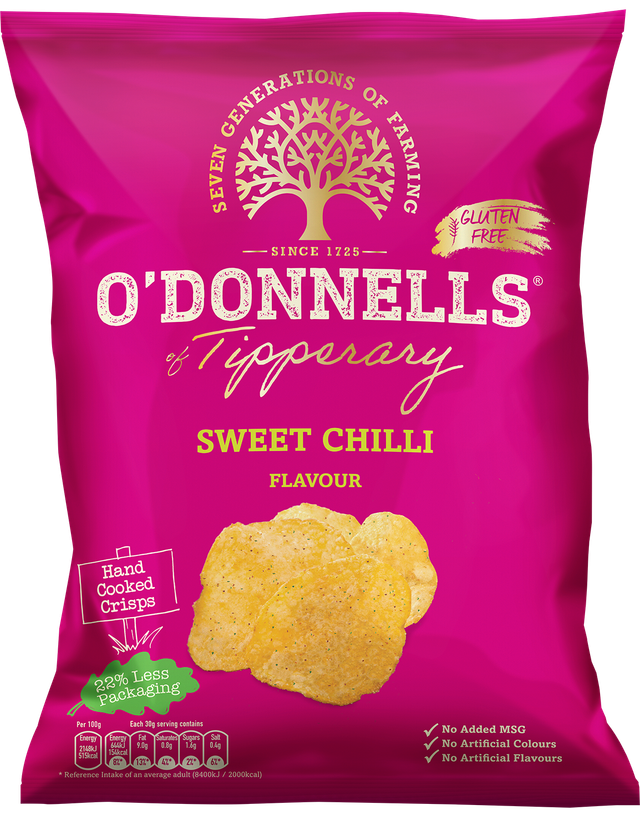 O Donnell's Sweet Chili Crisps 32/1.5OZ (Ireland)