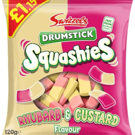 Swizzels Squashies Rhubarb & Custard 12/120g (UK)