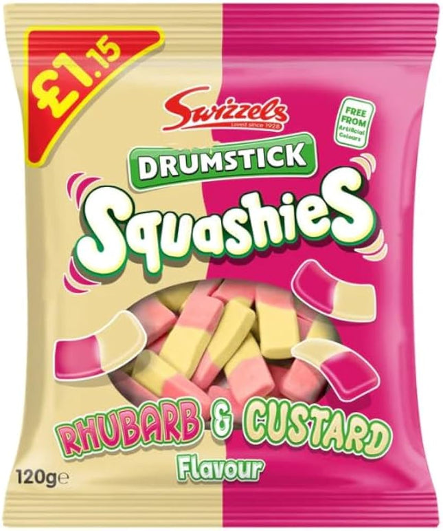 Swizzels Squashies Rhubarb & Custard 12/120g (UK)