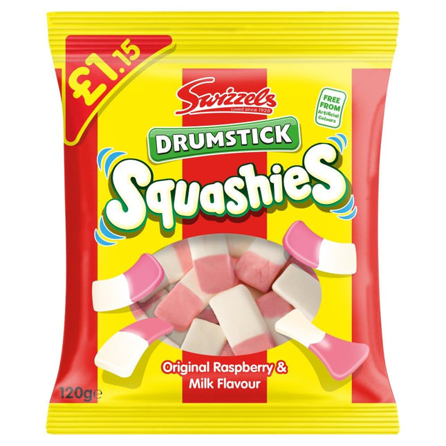 Swizzels Squashies Original Raspberry & Milk 12/120g (UK)