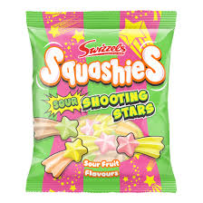Swizzels Squashies Shooting Stars Sour 12/100g (UK)