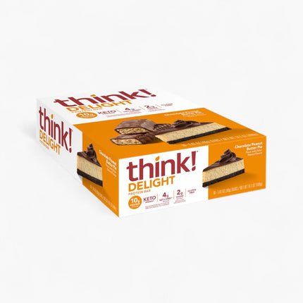 THINK DELIGHT KETO PROTEIN BAR 10/60G CHOC PEANUT BUER PIE