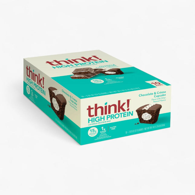 THINK PROTEIN BAR 10/60G CHOC & CREME CUPCAKE