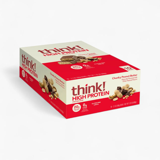 THINK PROTEIN BAR 10/60G CHUNKY PEANUT BUER