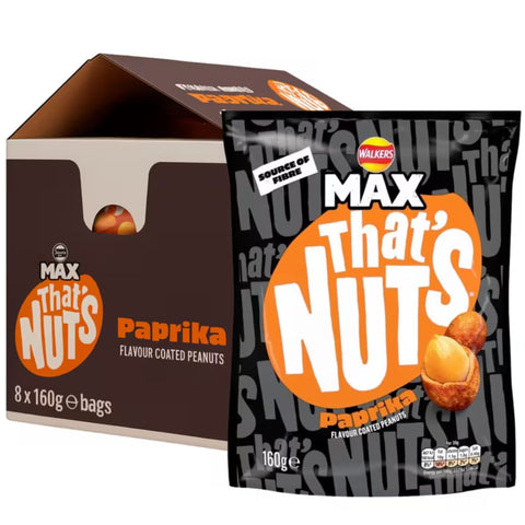 Walker's That's Nuts Max Paprika 8/5.6OZ (UK)