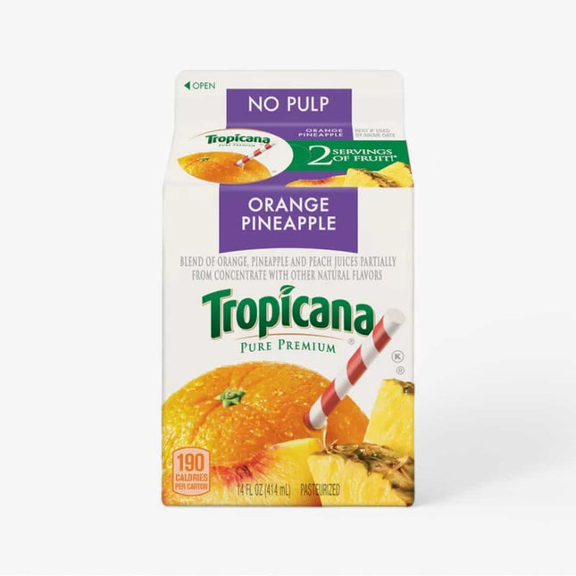 Tropicana Orange Pineapple 14 Oz X 12
