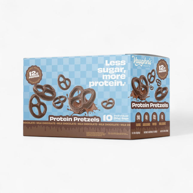 VAUGHNS PROTEIN PRETZELS 10/56G MILK CHOCOLATE