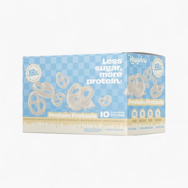 VAUGHNS PROTEIN PRETZELS 10/56G WHITE CHOCOLATE