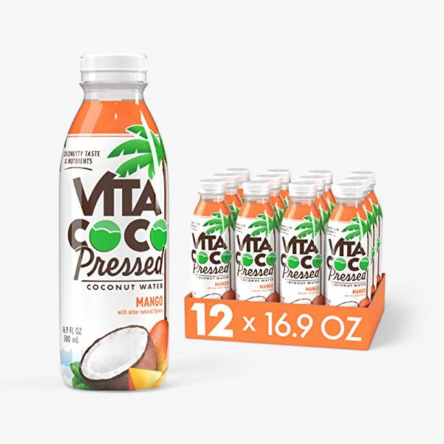 Vita Coco Pressed Mango Coconut Water 16.9Oz X 12 Pet