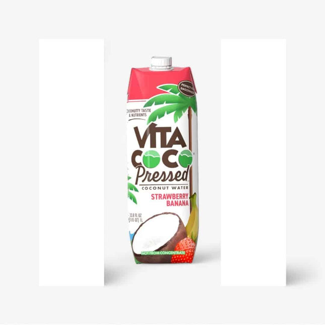 Vita Coco Pressed Strawberry Banana Coconut Water 1L X 12