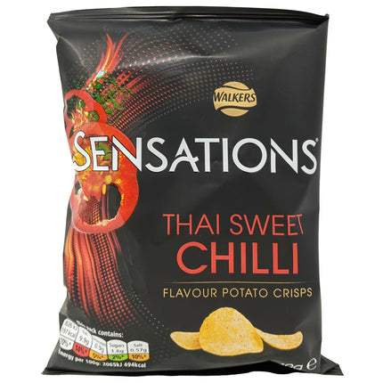 Walker's Sensations Thai Sweet Chili Crisps 32/1.4OZ (UK)