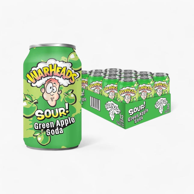 Warheads - Green Apple Sour Soda 12/12Oz