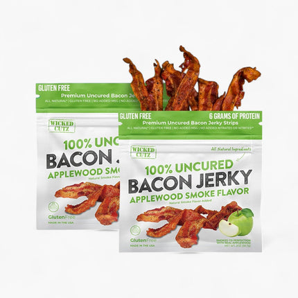 WICKED CUTZ BACON JERKY 10/2OZ APPLEWOOD