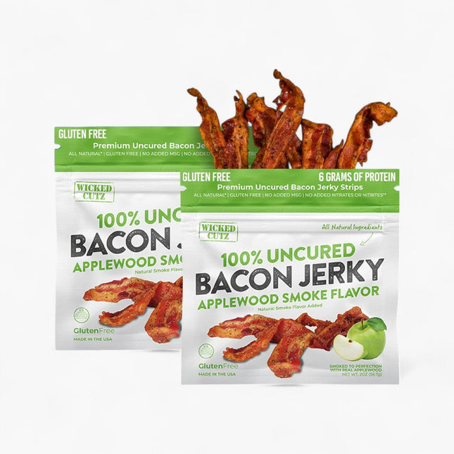 WICKED CUTZ BACON JERKY 10/2OZ APPLEWOOD