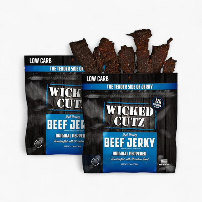 WICKED CUTZ BEEF JERKY 8/2.75OZ ORIGINAL PEPPERED