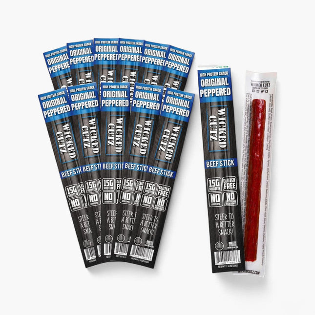 WICKED CUTZ BEEF STICK 12/1.5OZ ORIGINAL PEPPERED