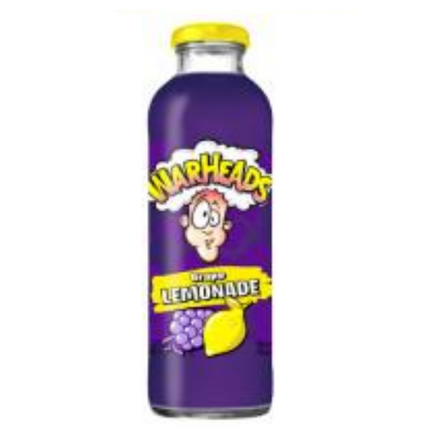 Warheads Grape Lemonade Glass Bottles 12/16OZ