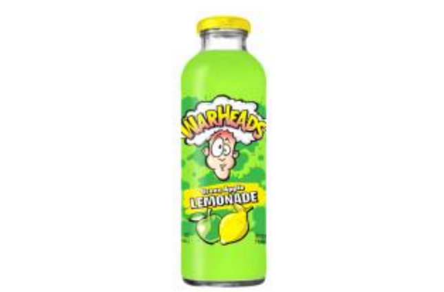 Warheads Green Apple Lemonade Glass Bottles 12/16OZ