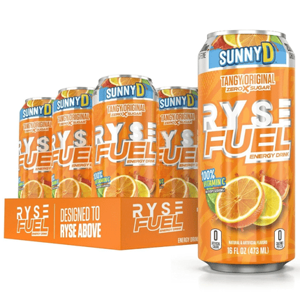Ryse Fuel Energy Drink 12 Pack 16 Oz SunnyD Tangy Original