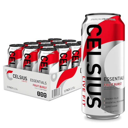 Celsius Essentials 12pk Sparkling Fruit Energy Drink