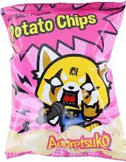 Aggretsuko Pink Salt Potato Chips 12/1.9OZ