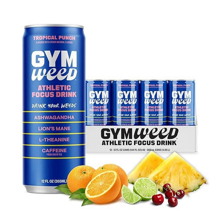 Gym Weeds Energy Drink - 12 Oz - 12 Pk - Tropical Punch