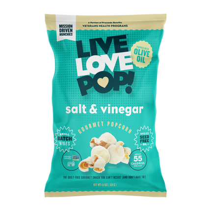 Live Love Pop Salt & Vinegar Popcorn 24/1OZ