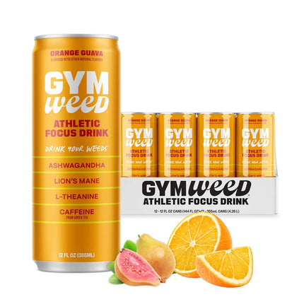 Gym Weeds Energy Drink - 12 Oz - 12 Pk - Orange Guava
