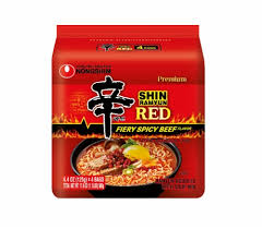 Nippon Shokken Ramyun Red Firey Spicy Beef 8PK/4BGS/125g