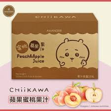 Amandier Chiikawa Apple & Peach Juice 12/330mL (TAIWAN)