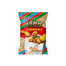 H.Y Basil Popcorn Chicken Potato Chips 12/2.5OZ (TAIWAN)