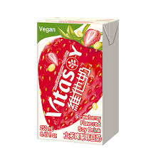 Vitasoy Strawberry Soy Drink 8PK/6TETRA/250mL (Hong Kong)
