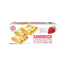 Taiwan Sandwich Crackers Strawberry 18/144g