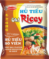 Acecook Oh! Ricey Beef ball Noodles 24bags/70g