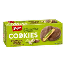 Bergen Cookies Pistachio Cream in Milk Chocolate 18/128G (Poland)