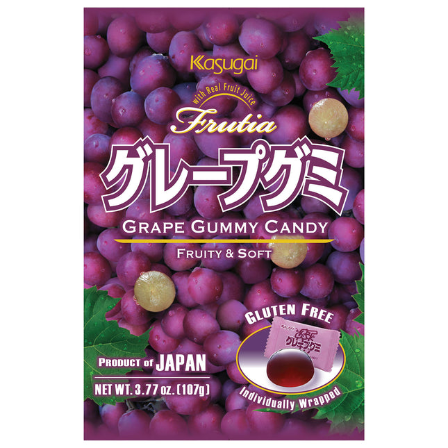 Kasugai Frutia Grape Gummy 2/12/3.77OZ