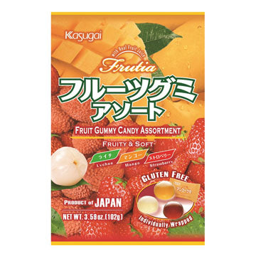 Kasugai Frutia Gummy Assorted 2/12/3.59OZ