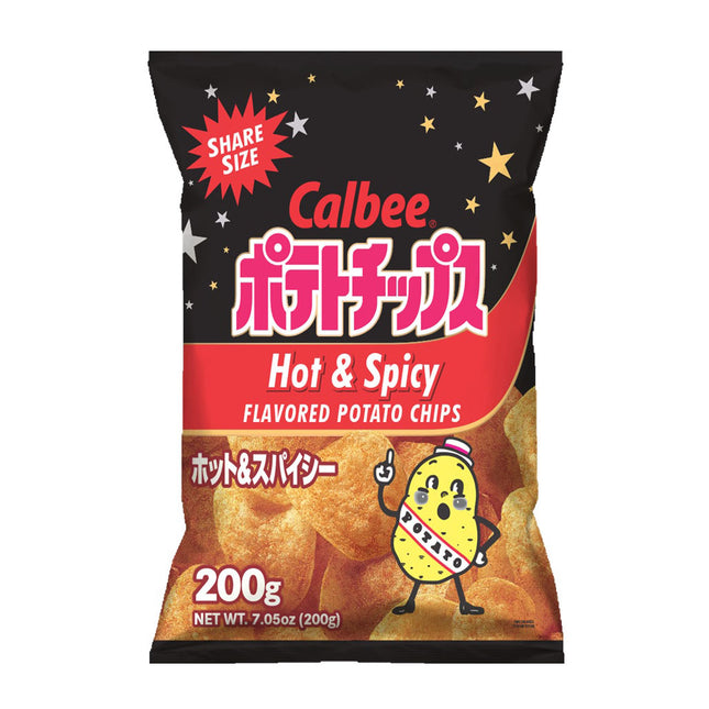 Calbee Japanese Potato Chips Hot & Spicy 12/7.05OZ