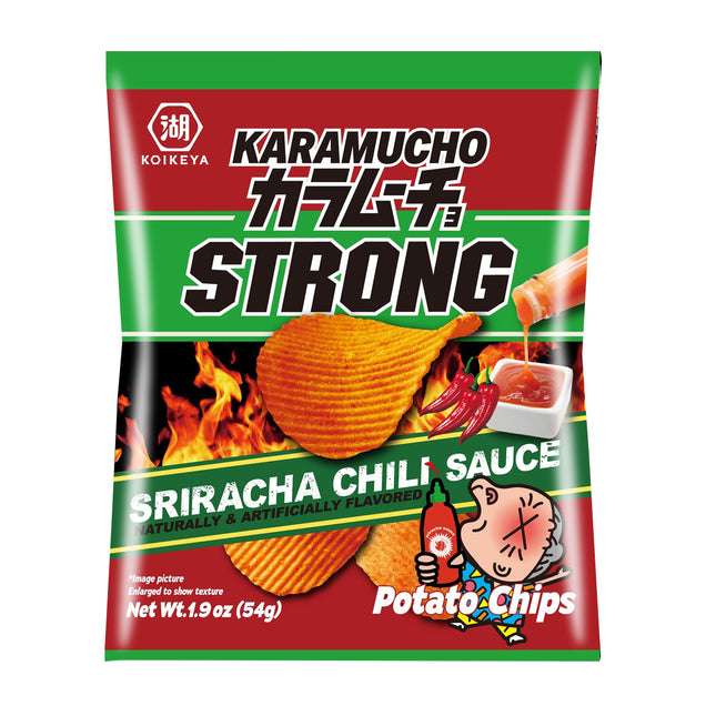 KOIKEYA KARAMUCHO STRONG SRIRACHA CHIPS 12/1.9OZ